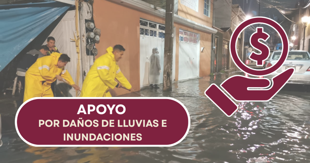 Apoyo de 8 mil pesos por daños de lluvias e inundaciones